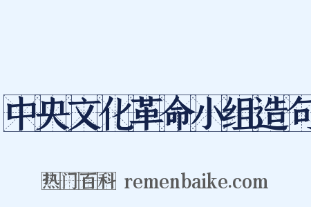 中央文化革命小组造句是什么意思的图片